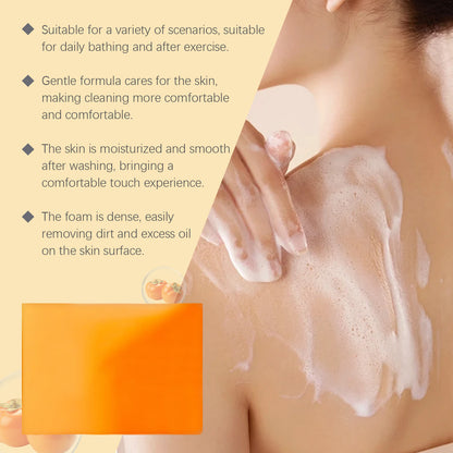 OceAura Persimmon Body Soap, Gently Cleansing Smooth Skin Moisturizing Not Tightening Body Soap